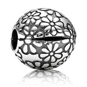 Authentic Pandora Retired Lazy Daisy S925 Sterling Silver Clip Charm